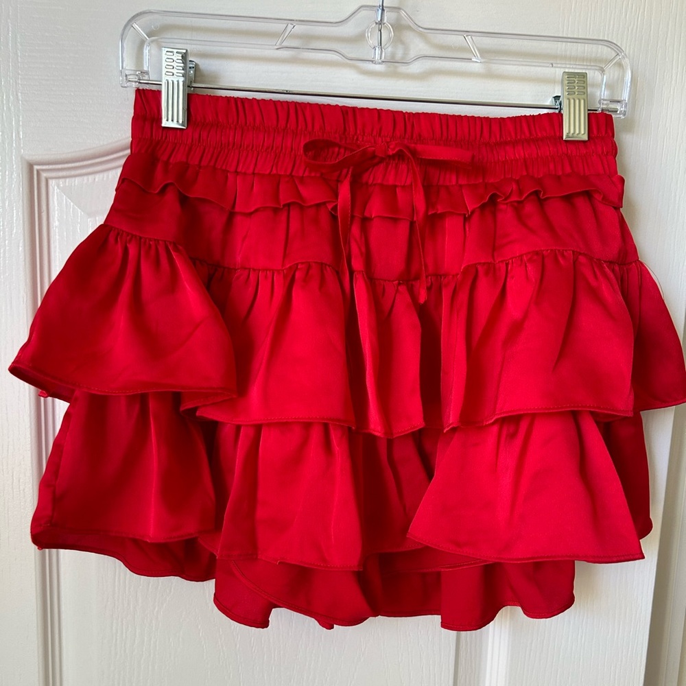 Red Ruffled Skirt